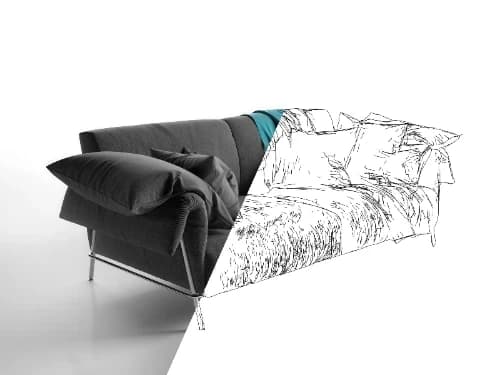 Technical vector line drawing – photo-to-SVG conversion by Pixel2Lines