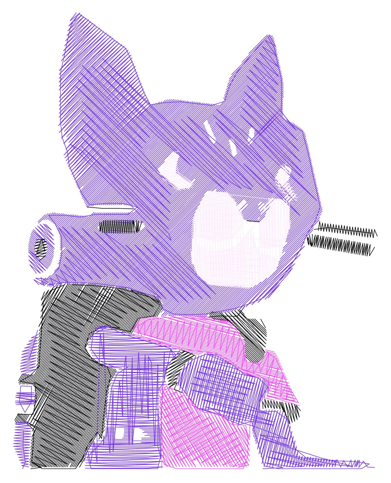 Clean contours optimized for stitch conversion