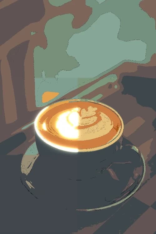 Cafe Mocca illustration style.
