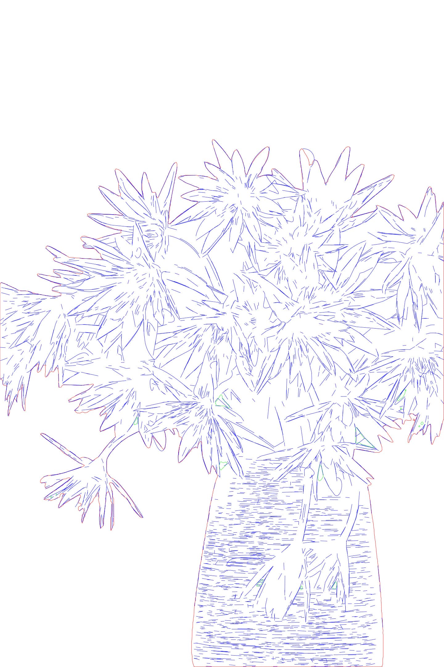 Example Centerline Vectorization — single-line trace