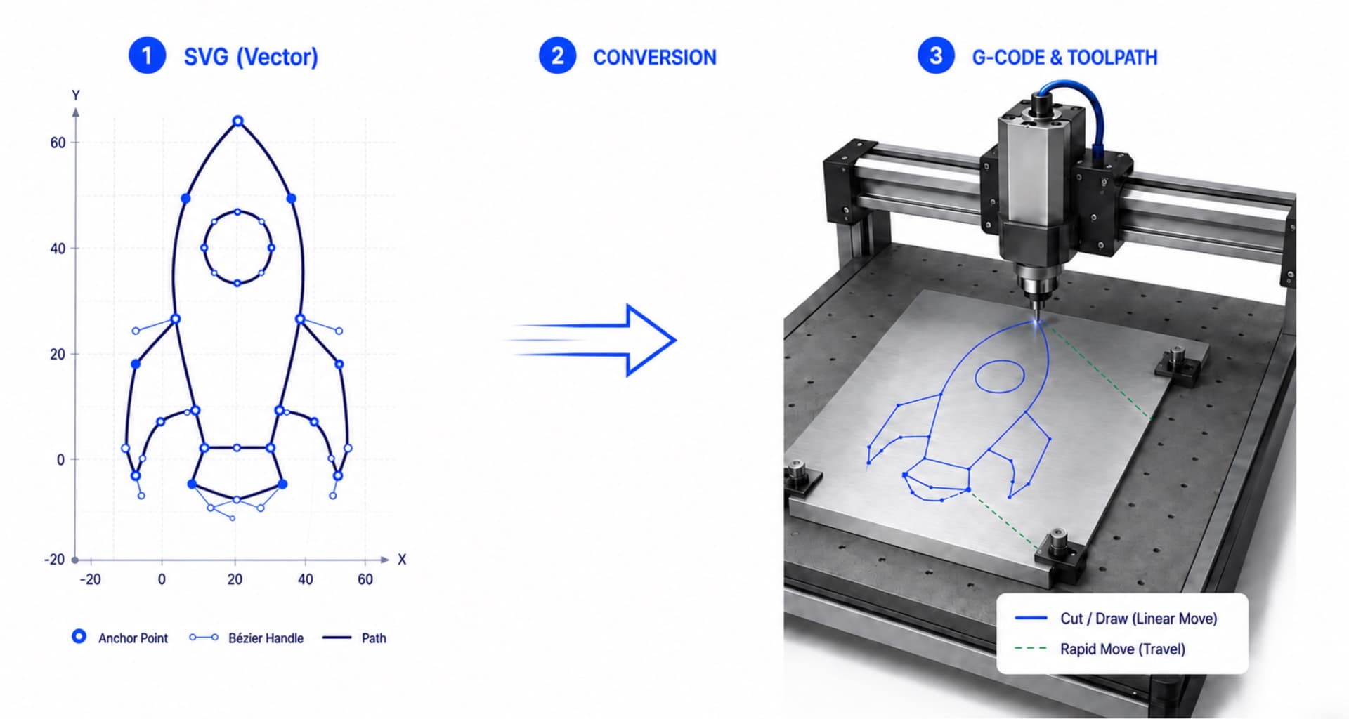 SVG line artwork prepared for G-Code laser engraving