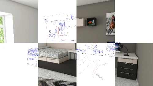 Architecture illustration example from a building photo.