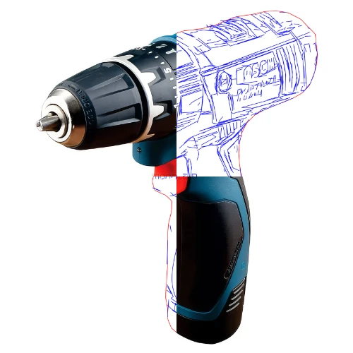 Technical outline illustration.