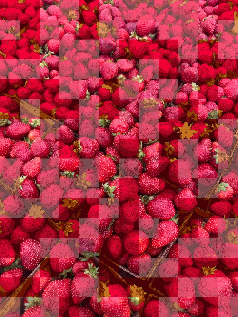 Precision grid overlay for layout composition and alignment