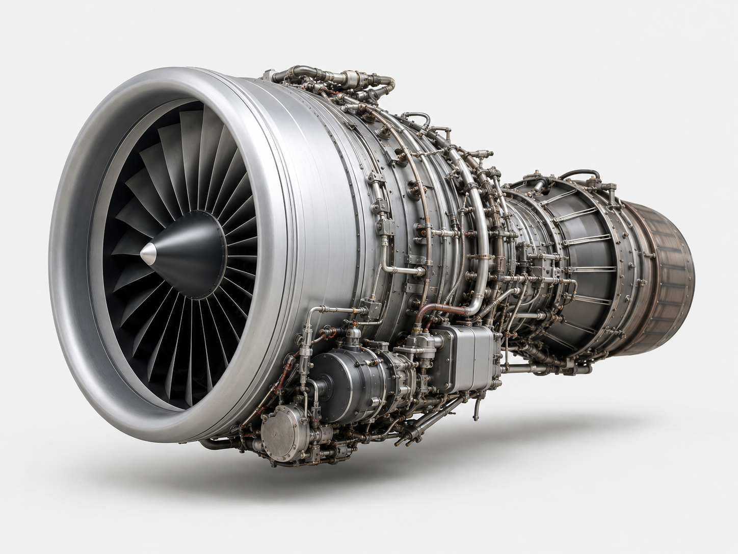 Turbine render before Manual Ink Pro technical illustration conversion